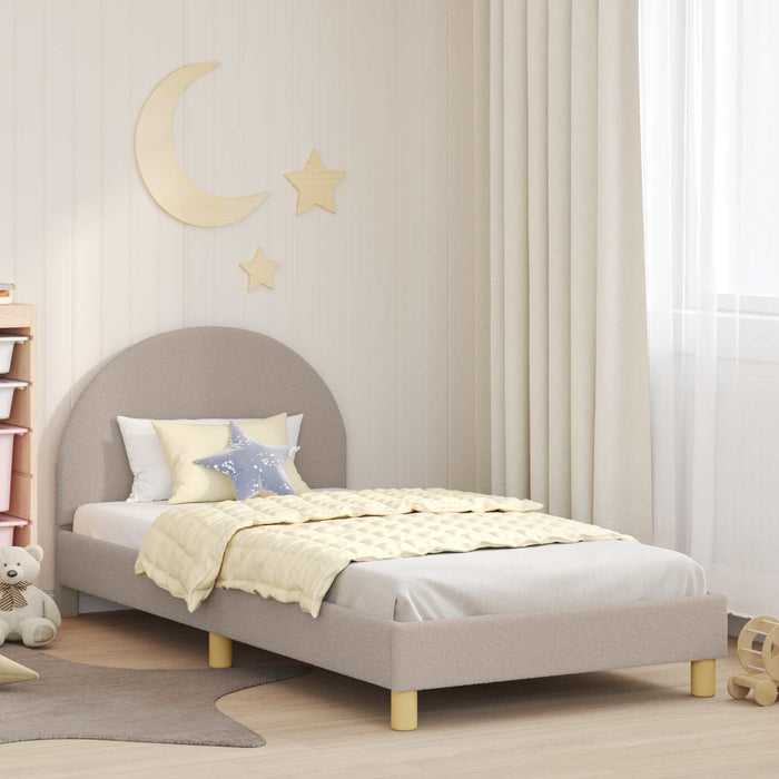 Cadru de pat pentru copii cu spătar Gri deschis 80 x 200 cm - WALTI WALTI