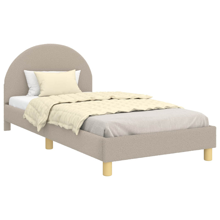 Cadru de pat pentru copii cu spătar Gri deschis 80 x 200 cm - WALTI WALTI
