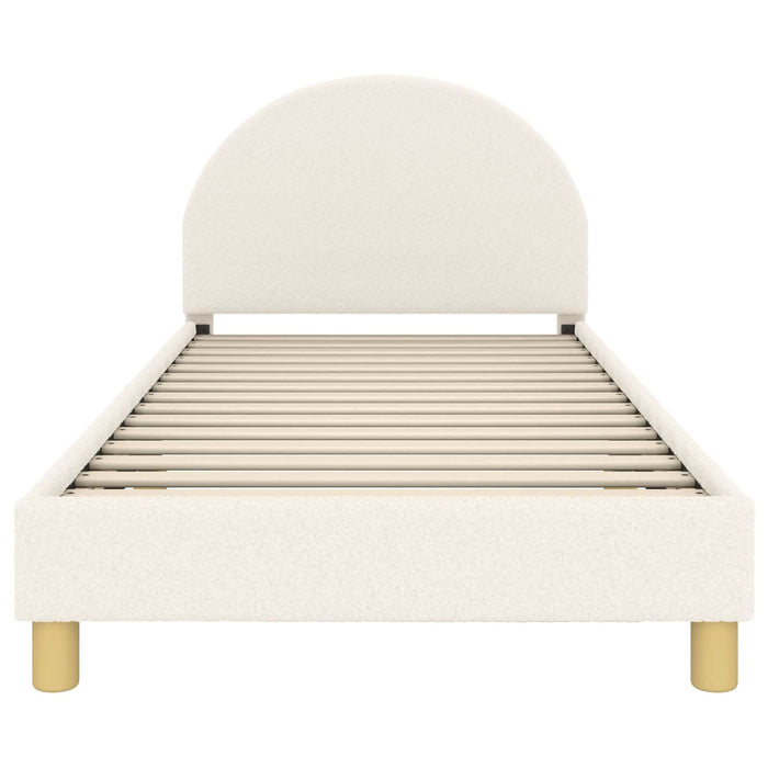 Cadru de pat pentru copii cu spătar Crem 90 x 190 cm - WALTI WALTI