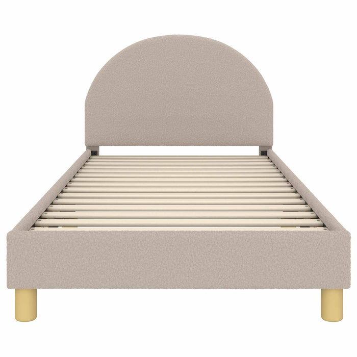 Cadru de pat pentru copii cu spătar Gri deschis 90 x 190 cm - WALTI WALTI