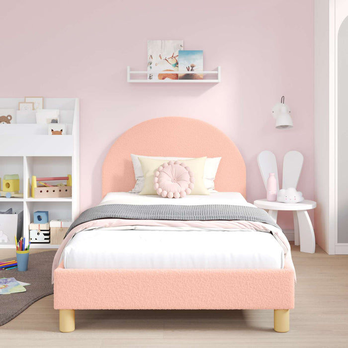 Cadru de pat pentru copii cu spătar Roz 90 x 200 cm - WALTI WALTI