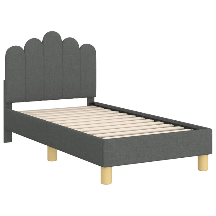 Cadru de pat pentru copii cu spătar Gri închis 70 x 140 cm - WALTI WALTI