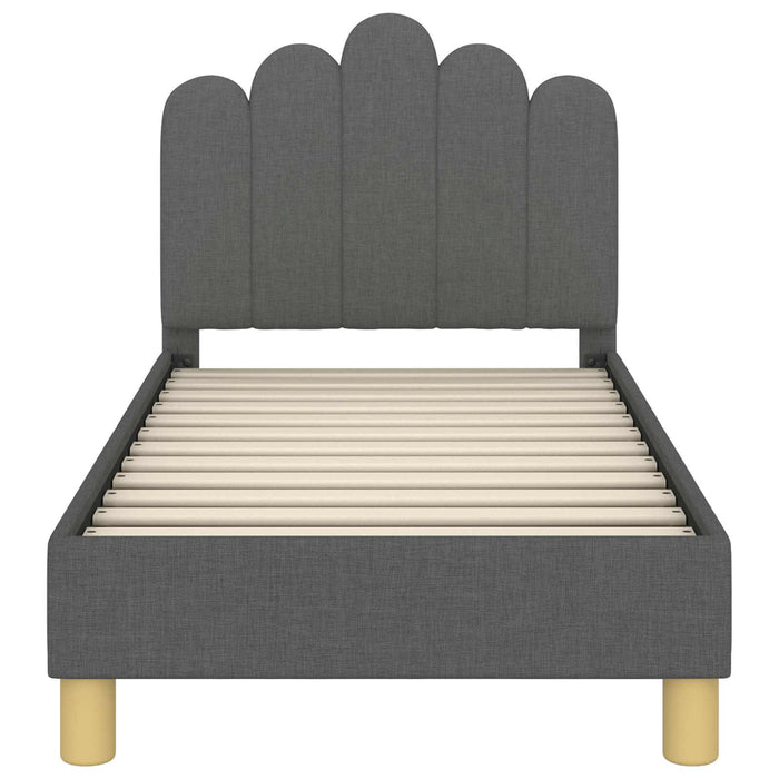Cadru de pat pentru copii cu spătar Gri închis 70 x 140 cm - WALTI WALTI