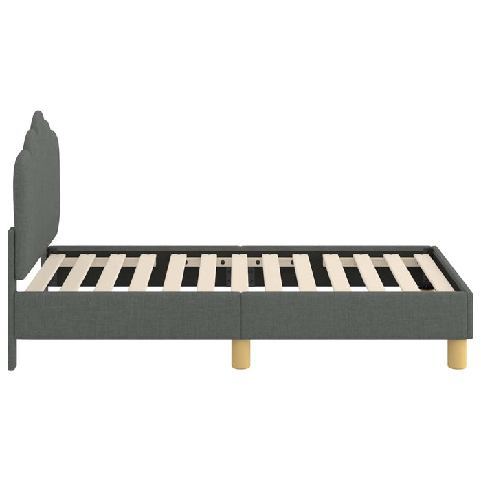 Cadru de pat pentru copii cu spătar Gri închis 70 x 140 cm - WALTI WALTI