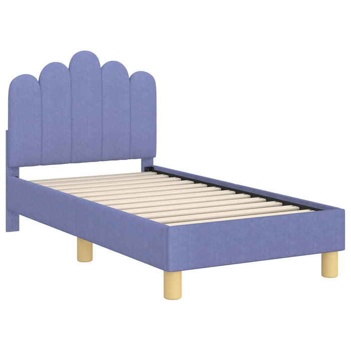 Cadru de pat pentru copii cu spătar Albastru Jeans 70 x 140 cm - WALTI WALTI