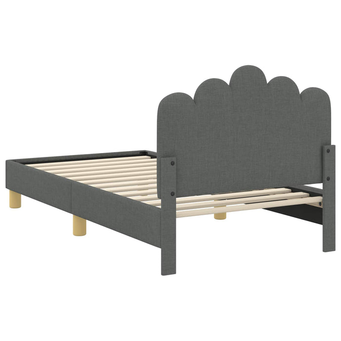Cadru de pat pentru copii cu spătar Gri închis 80 x 160 cm - WALTI WALTI