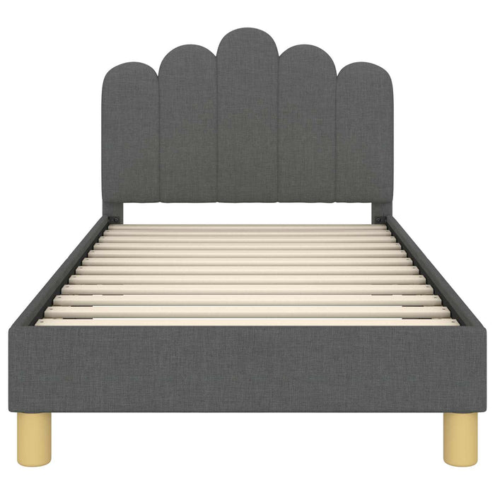 Cadru de pat pentru copii cu spătar Gri închis 80 x 160 cm - WALTI WALTI
