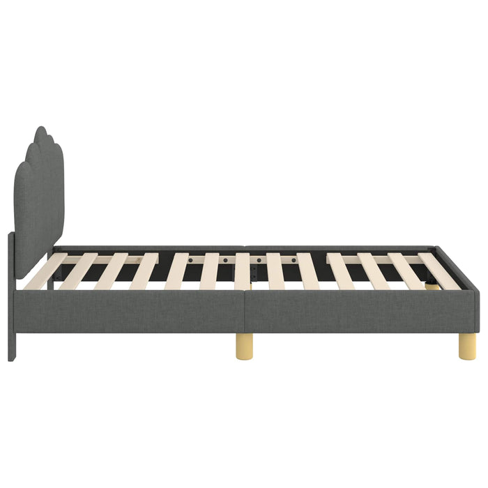 Cadru de pat pentru copii cu spătar Gri închis 80 x 160 cm - WALTI WALTI