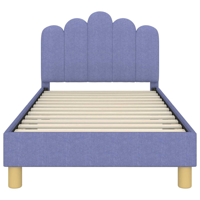Cadru de pat pentru copii cu spătar Albastru Jeans 80 x 160 cm - WALTI WALTI