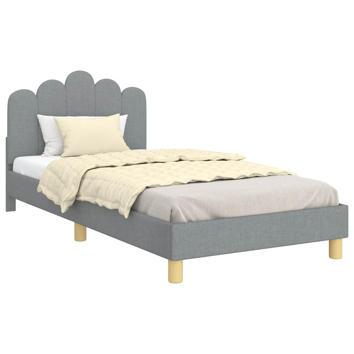 Cadru de pat pentru copii cu spătar Gri deschis 80 x 200 cm - WALTI WALTI