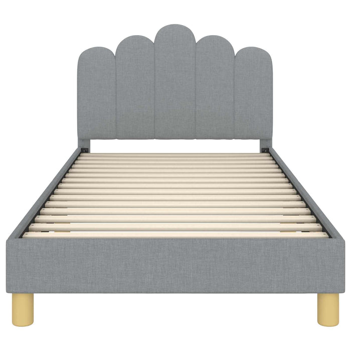 Cadru de pat pentru copii cu spătar Gri deschis 80 x 200 cm - WALTI WALTI
