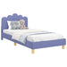 Cadru de pat pentru copii cu spătar Albastru Jeans 90 x 190 cm - WALTI WALTI