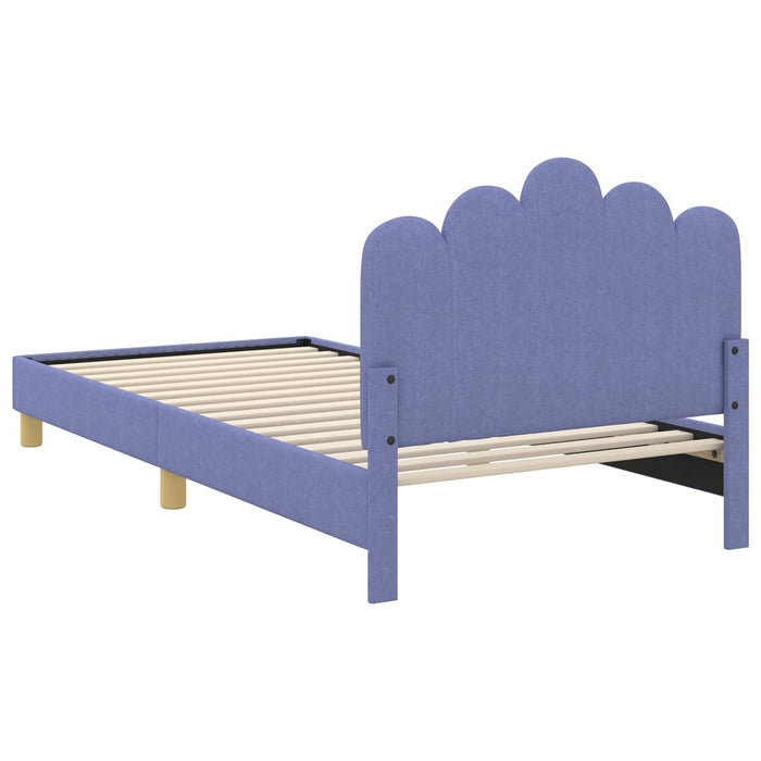 Cadru de pat pentru copii cu spătar Albastru Jeans 90 x 190 cm - WALTI WALTI