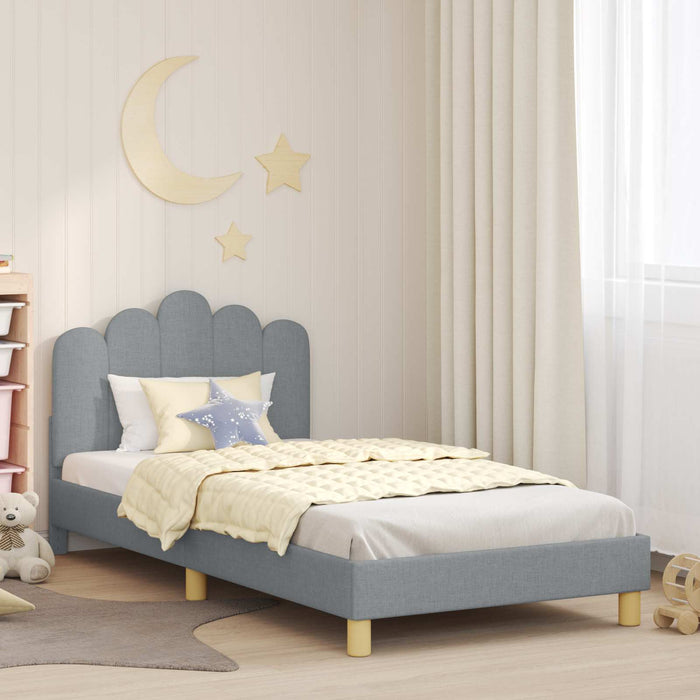 Cadru de pat pentru copii cu spătar Gri deschis 90 x 200 cm - WALTI WALTI