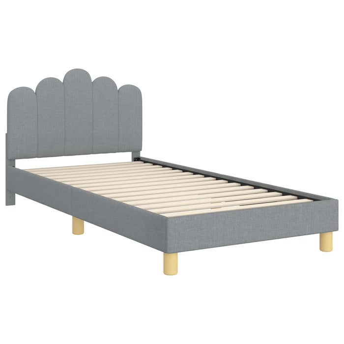 Cadru de pat pentru copii cu spătar Gri deschis 90 x 200 cm - WALTI WALTI