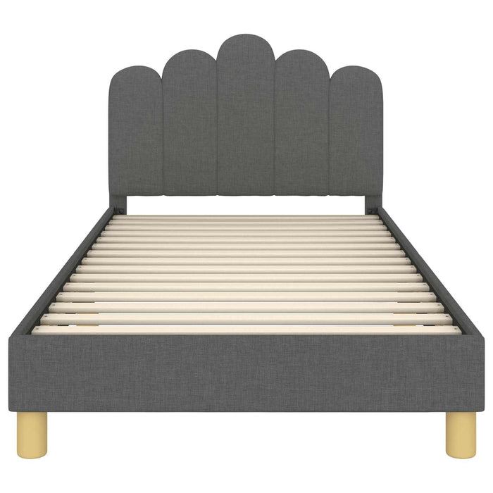 Cadru de pat pentru copii cu spătar Gri închis 90 x 200 cm - WALTI WALTI