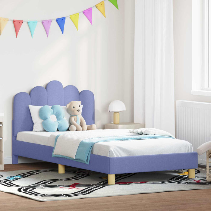 Cadru de pat pentru copii cu spătar Albastru Jeans 90 x 200 cm - WALTI WALTI