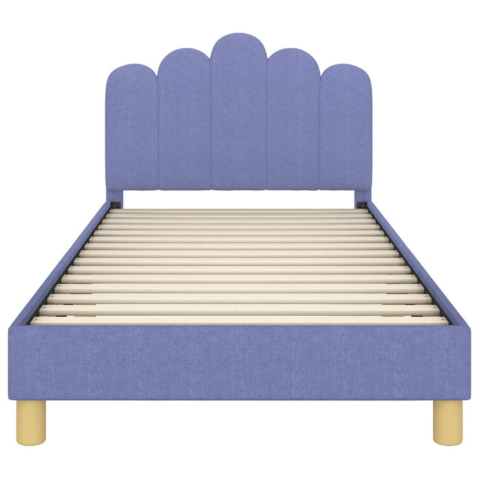 Cadru de pat pentru copii cu spătar Albastru Jeans 90 x 200 cm - WALTI WALTI