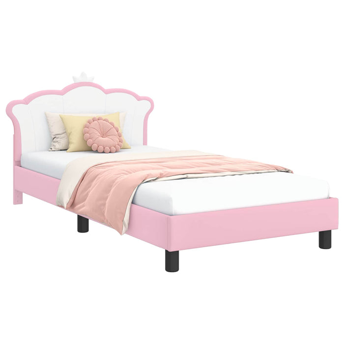 Cadru de pat pentru copii cu spătar Roz 90 x 200 cm PU - WALTI WALTI