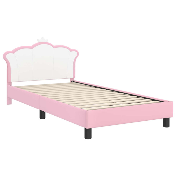Cadru de pat pentru copii cu spătar Roz 90 x 200 cm PU - WALTI WALTI