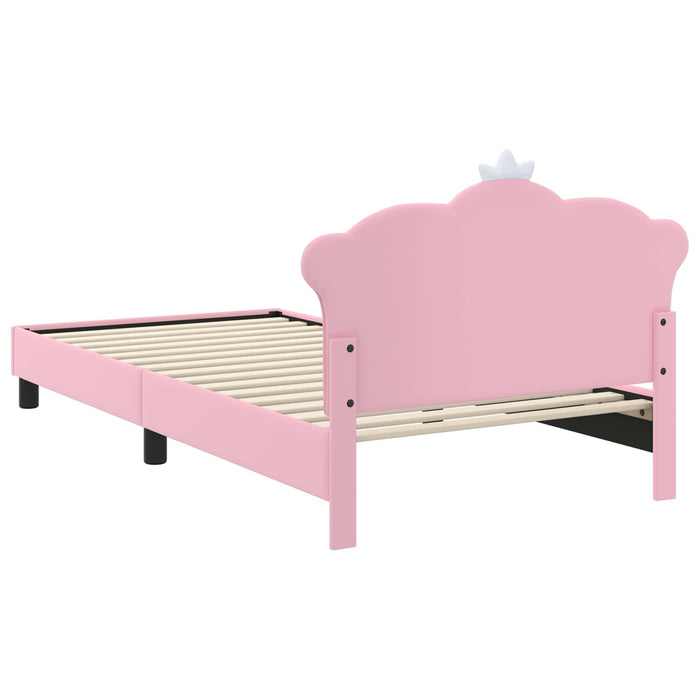 Cadru de pat pentru copii cu spătar Roz 90 x 200 cm PU - WALTI WALTI