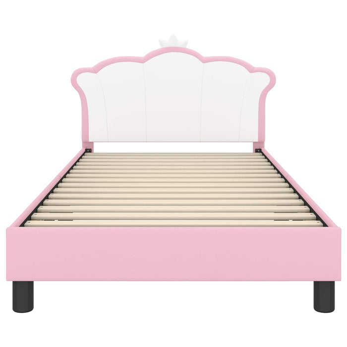 Cadru de pat pentru copii cu spătar Roz 90 x 200 cm PU - WALTI WALTI