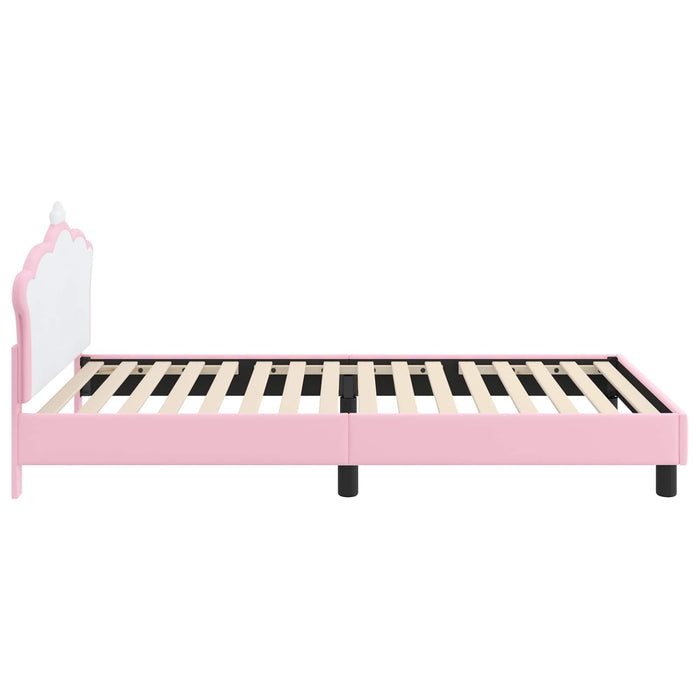 Cadru de pat pentru copii cu spătar Roz 90 x 200 cm PU - WALTI WALTI