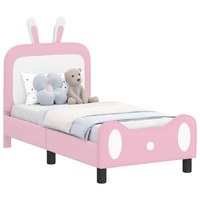 Cadru de pat pentru copii cu spătar Roz 70 x 140 cm PU - WALTI WALTI