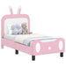 Cadru de pat pentru copii cu spătar Roz 70 x 140 cm PU - WALTI WALTI