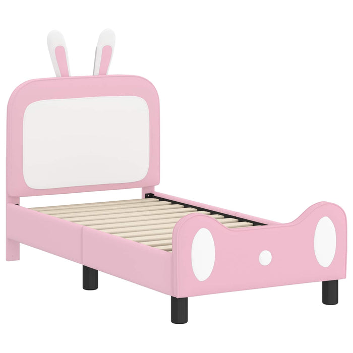 Cadru de pat pentru copii cu spătar Roz 70 x 140 cm PU - WALTI WALTI