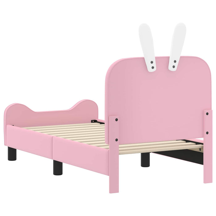 Cadru de pat pentru copii cu spătar Roz 70 x 140 cm PU - WALTI WALTI