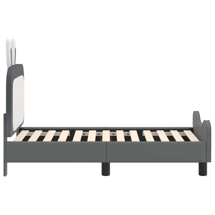 Cadru de pat pentru copii cu spătar Gri deschis 70 x 140 cm PU - WALTI WALTI