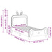 Cadru de pat pentru copii cu spătar albastru 80 x 160 cm PU - WALTI WALTI