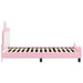 Cadru de pat pentru copii cu spătar Roz 80 x 200 cm PU - WALTI WALTI