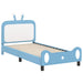 Cadru de pat pentru copii cu spătar albastru 80 x 200 cm PU - WALTI WALTI