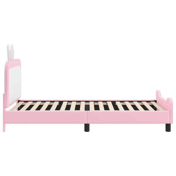 Cadru de pat pentru copii cu spătar Roz 90 x 200 cm PU - WALTI WALTI