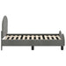 Cadru de pat pentru copii cu spătar Gri închis 70 x 140 cm - WALTI WALTI