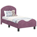 Cadru de pat pentru copii cu spătar Violet 70 x 140 cm Catifea - WALTI WALTI