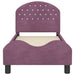 Cadru de pat pentru copii cu spătar Violet 70 x 140 cm Catifea - WALTI WALTI
