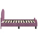 Cadru de pat pentru copii cu spătar Violet 70 x 140 cm Catifea - WALTI WALTI