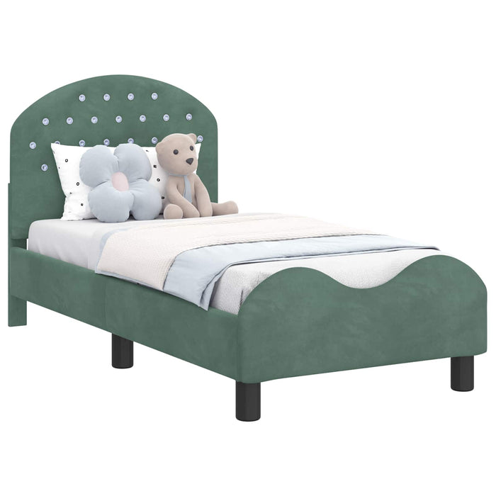 Cadru de pat pentru copii cu spătar Verde Mării 70 x 140 cm - WALTI WALTI