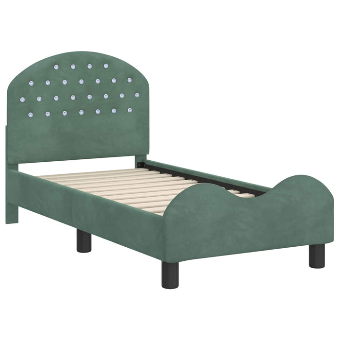 Cadru de pat pentru copii cu spătar Verde Mării 70 x 140 cm - WALTI WALTI