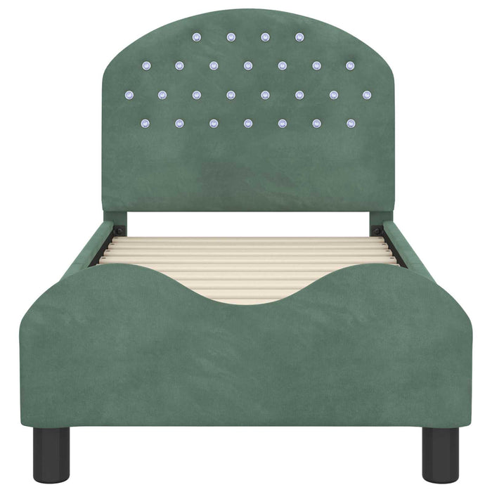 Cadru de pat pentru copii cu spătar Verde Mării 70 x 140 cm - WALTI WALTI