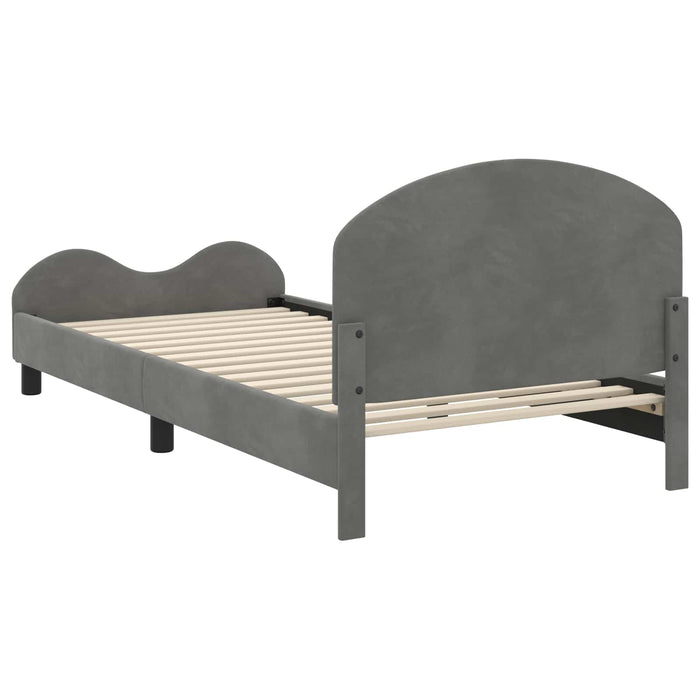 Cadru de pat pentru copii cu spătar Gri închis 80 x 200 cm - WALTI WALTI