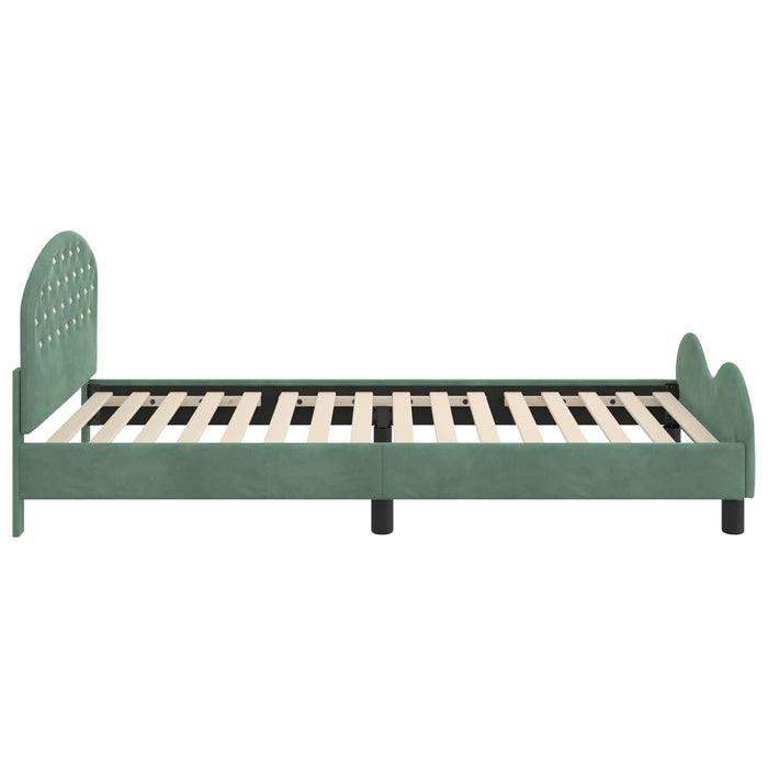 Cadru de pat pentru copii cu spătar Verde Mării 90 x 190 cm - WALTI WALTI