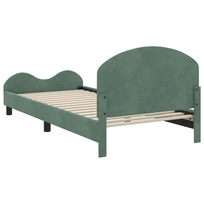 Cadru de pat pentru copii cu spătar Verde Mării 90 x 200 cm - WALTI WALTI