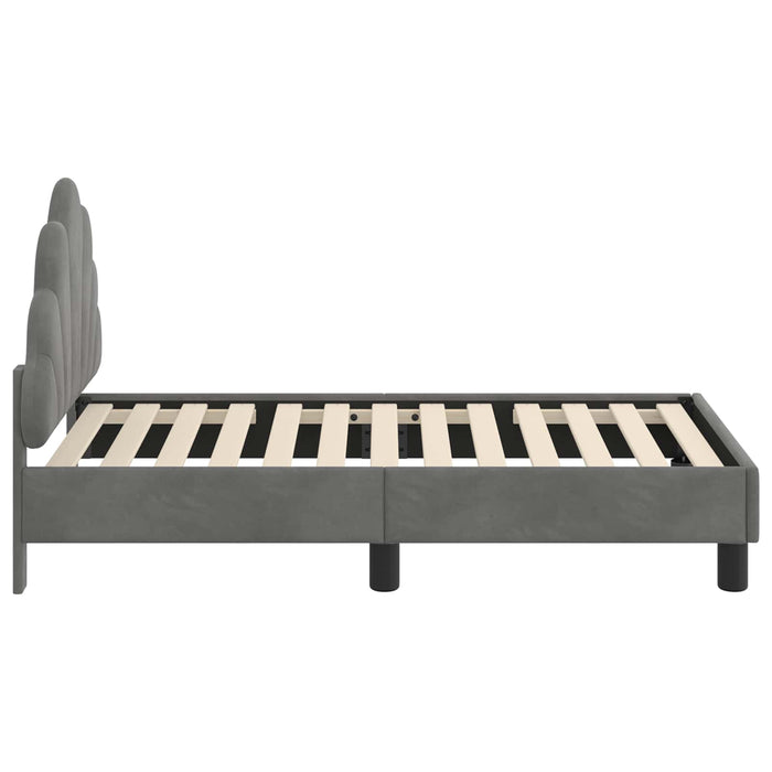 Cadru de pat pentru copii cu spătar Gri închis 70 x 140 cm - WALTI WALTI