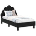 Cadru de pat pentru copii cu spătar Negru 70 x 140 cm Catifea - WALTI WALTI