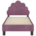 Cadru de pat pentru copii cu spătar Violet 70 x 140 cm Catifea - WALTI WALTI