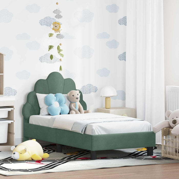 Cadru de pat pentru copii cu spătar Verde Mării 70 x 140 cm - WALTI WALTI